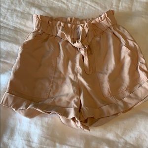 Pink paperbag shorts